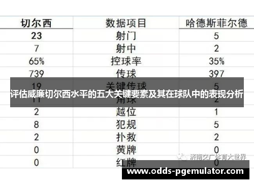 评估威廉切尔西水平的五大关键要素及其在球队中的表现分析